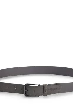 BOSS x ASTON MARTIN belt in nubuck leather with webbing