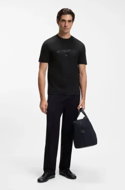 BOSS x ASTON MARTIN cotton T-shirt with car graphic