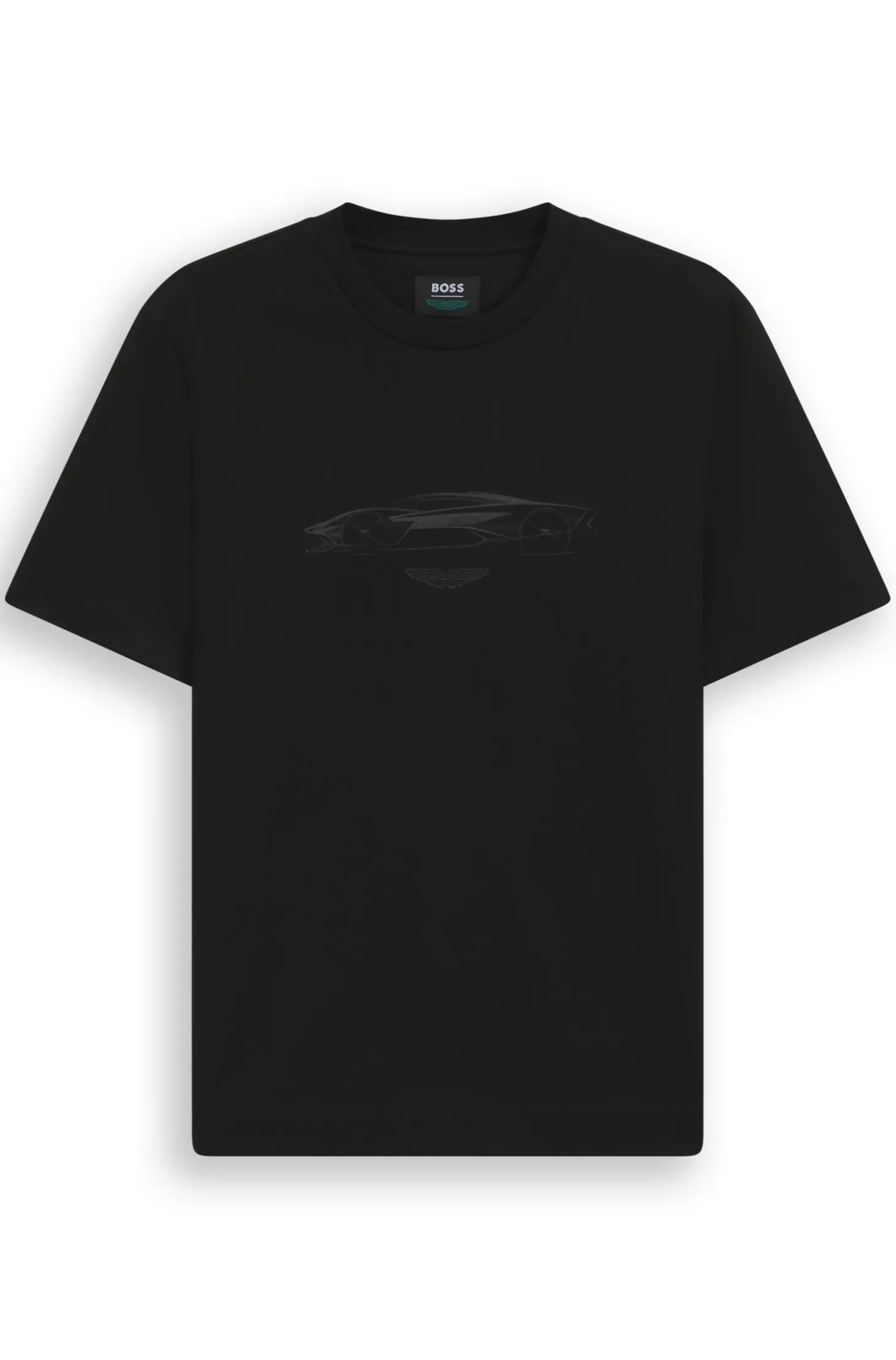 BOSS x ASTON MARTIN cotton T-shirt with car graphic