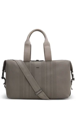 BOSS x ASTON MARTIN knitted holdall with suede trims