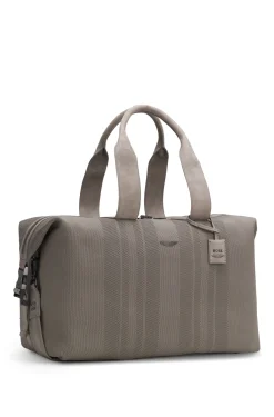 BOSS x ASTON MARTIN knitted holdall with suede trims