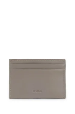 BOSS x ASTON MARTIN leather card holder with wing detail