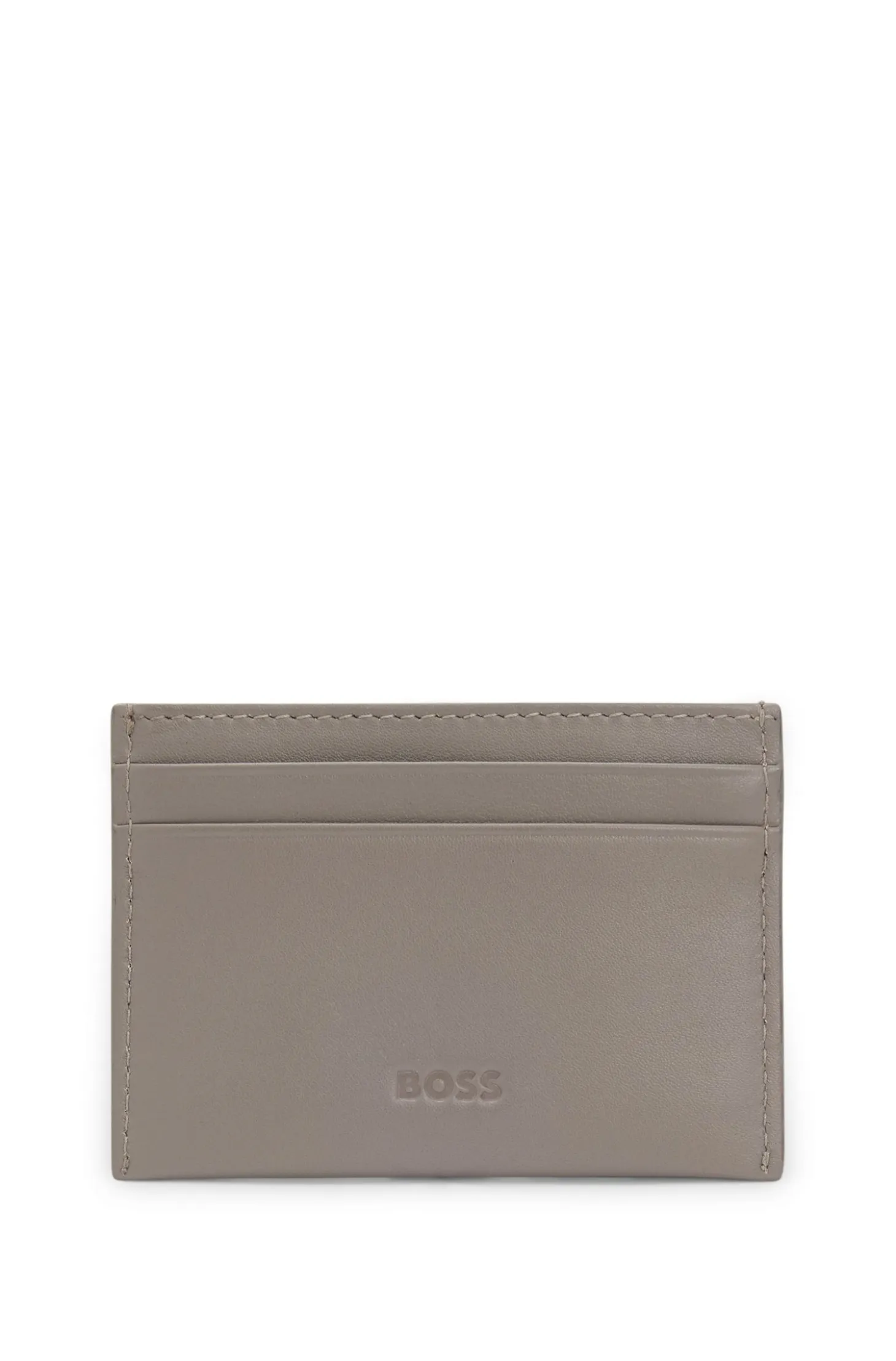 BOSS x ASTON MARTIN leather card holder with wing detail