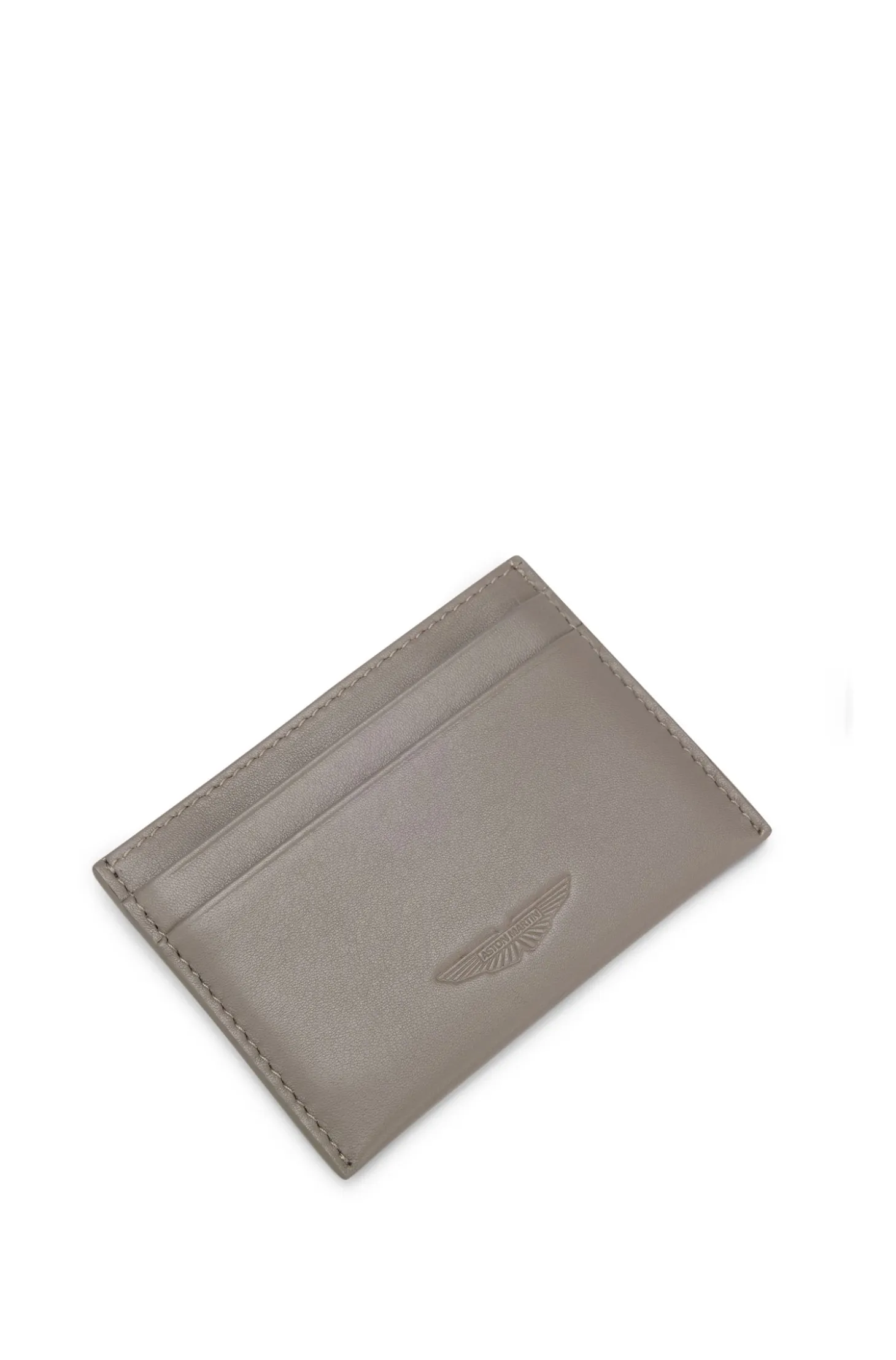 BOSS x ASTON MARTIN leather card holder with wing detail