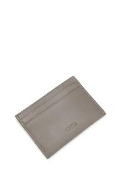 BOSS x ASTON MARTIN leather card holder with wing detail