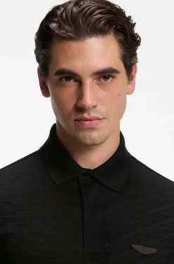 BOSS x ASTON MARTIN polo shirt in mercerised cotton jacquard