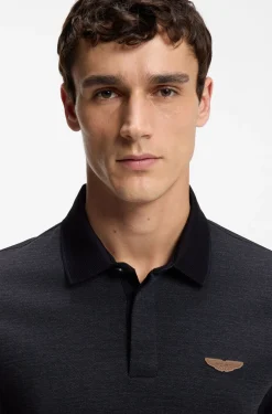 BOSS x ASTON MARTIN polo shirt in wool-cotton piqué