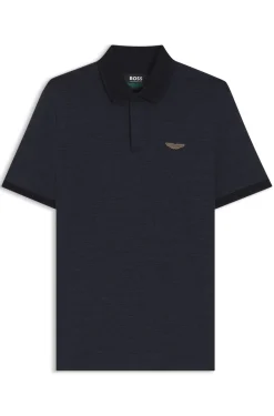 BOSS x ASTON MARTIN polo shirt in wool-cotton piqué