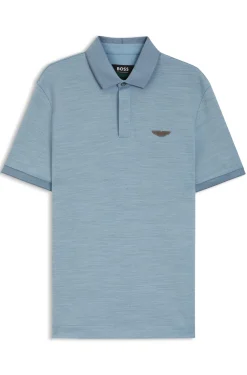 BOSS x ASTON MARTIN polo shirt in wool-cotton piqué