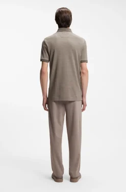 BOSS x ASTON MARTIN polo shirt in wool-cotton piqué