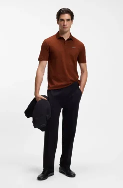 BOSS x ASTON MARTIN polo shirt in mercerised cotton jacquard