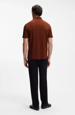 BOSS x ASTON MARTIN polo shirt in mercerised cotton jacquard