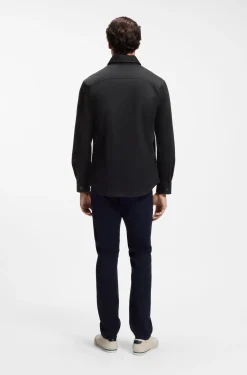 BOSS x ASTON MARTIN relaxed-fit overshirt in stretch cotton