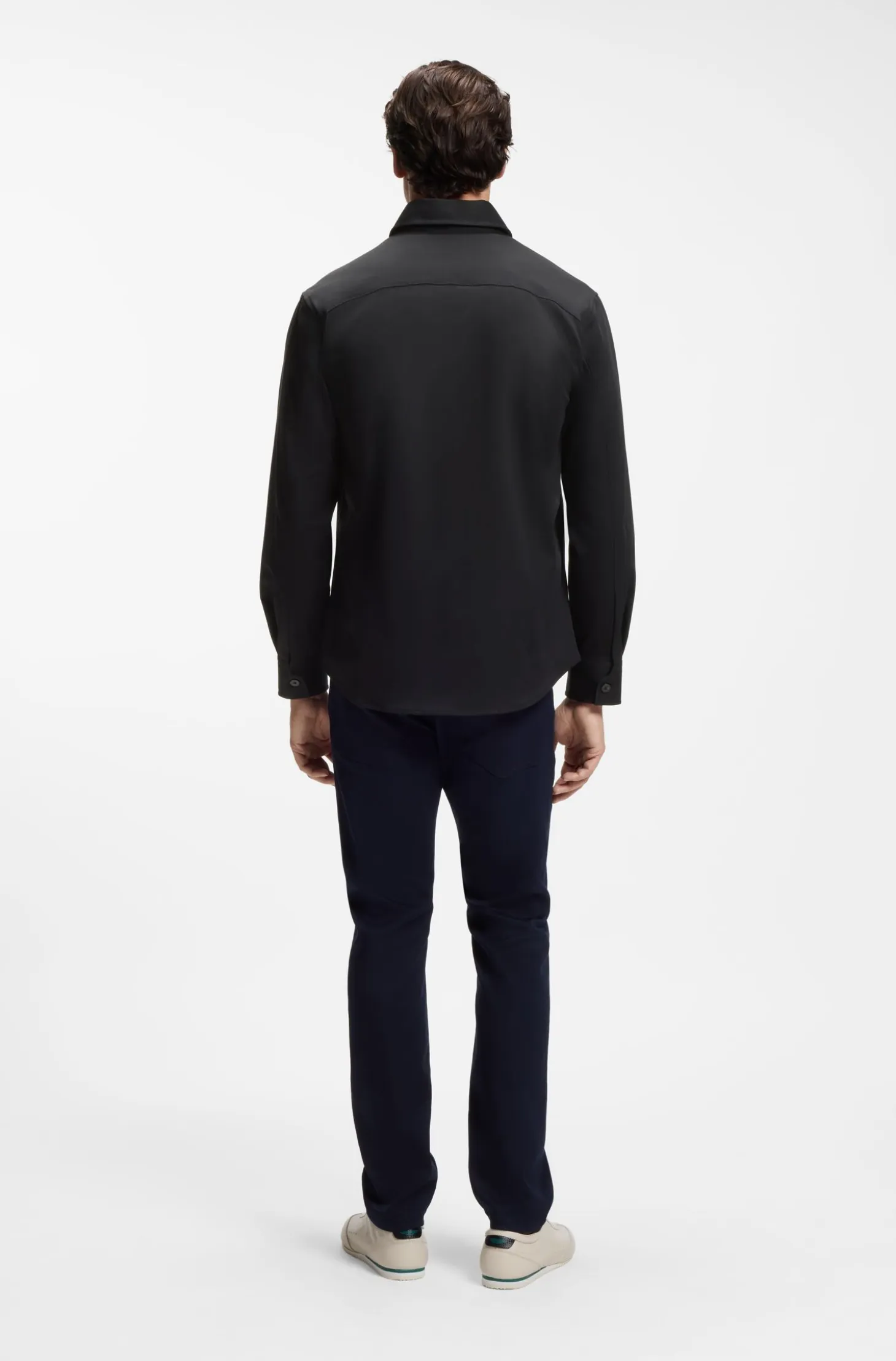 BOSS x ASTON MARTIN relaxed-fit overshirt in stretch cotton