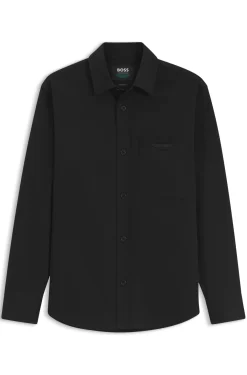 BOSS x ASTON MARTIN relaxed-fit overshirt in stretch cotton