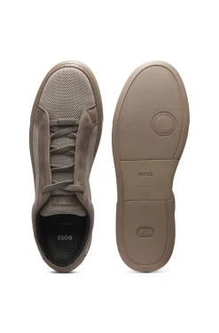 BOSS x ASTON MARTIN trainers with leather trims