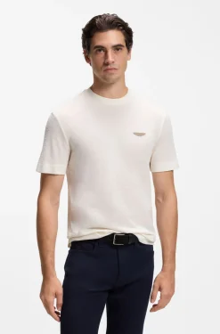 BOSS x ASTON MARTIN T-shirt in mercerised cotton jacquard