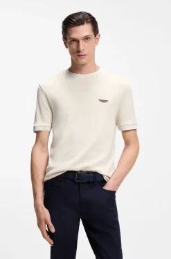 BOSS x ASTON MARTIN T-shirt in wool-cotton jacquard