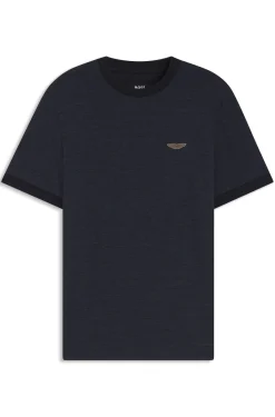 BOSS x ASTON MARTIN T-shirt in wool-cotton jacquard
