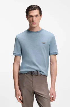 BOSS x ASTON MARTIN T-shirt in wool-cotton jacquard