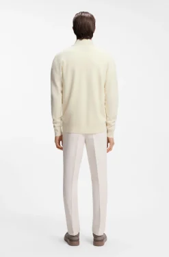 BOSS x ASTON MARTIN zip-neck sweater in virgin wool