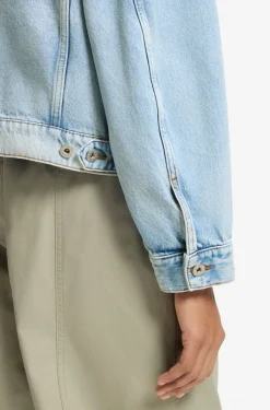 Boxy-fit jacket in blue rigid denim