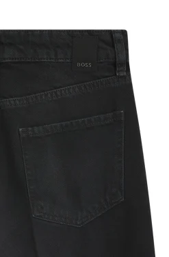 Boyfriend-fit jeans in grey rigid denim