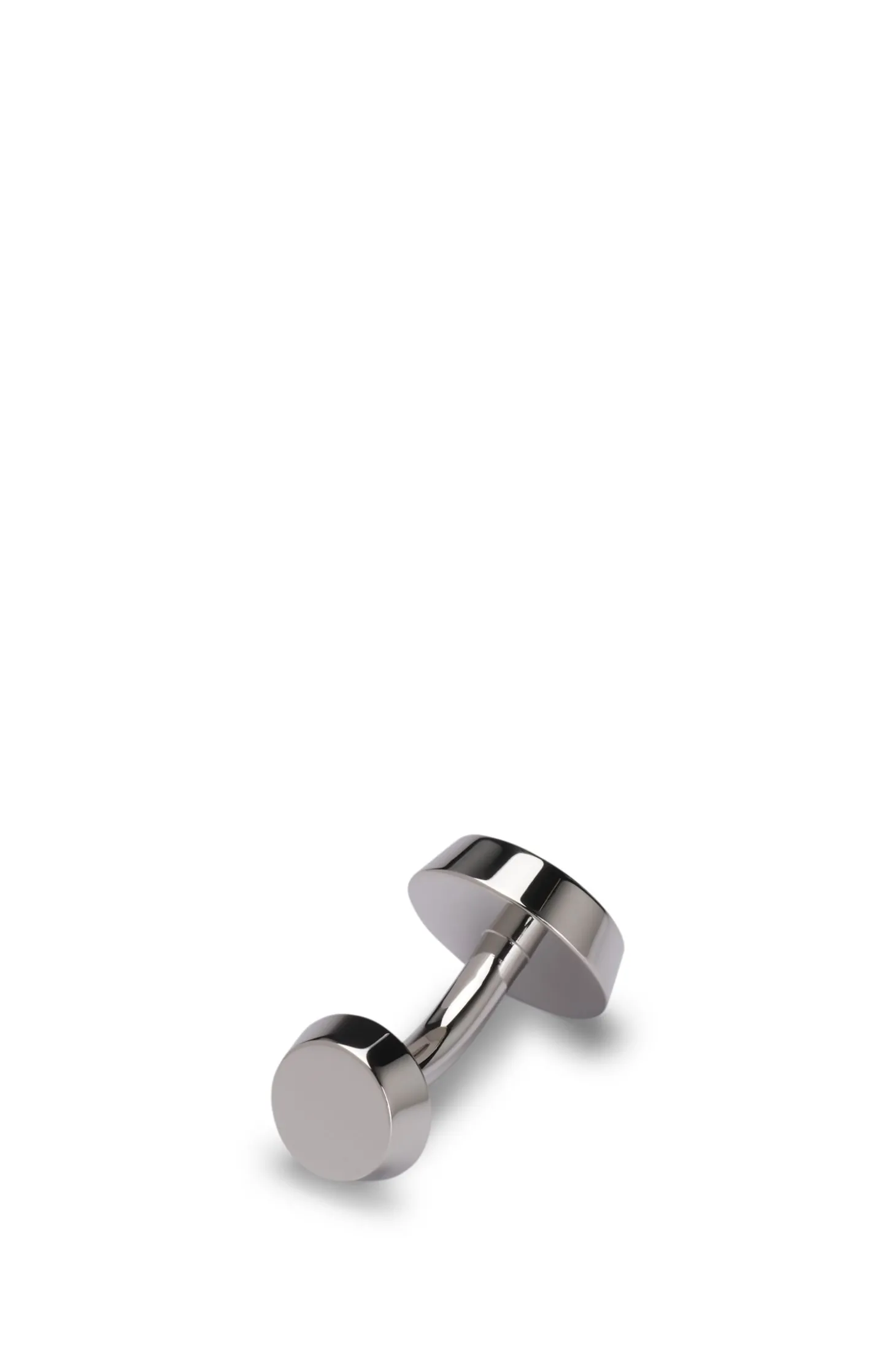 Brass cufflinks with engraved-logo enamel insert