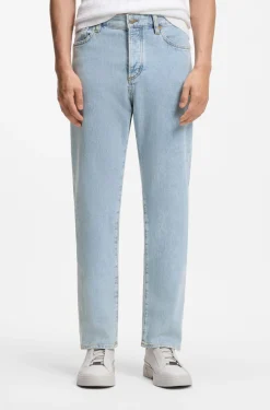 Bright-blue jeans in comfort-stretch denim