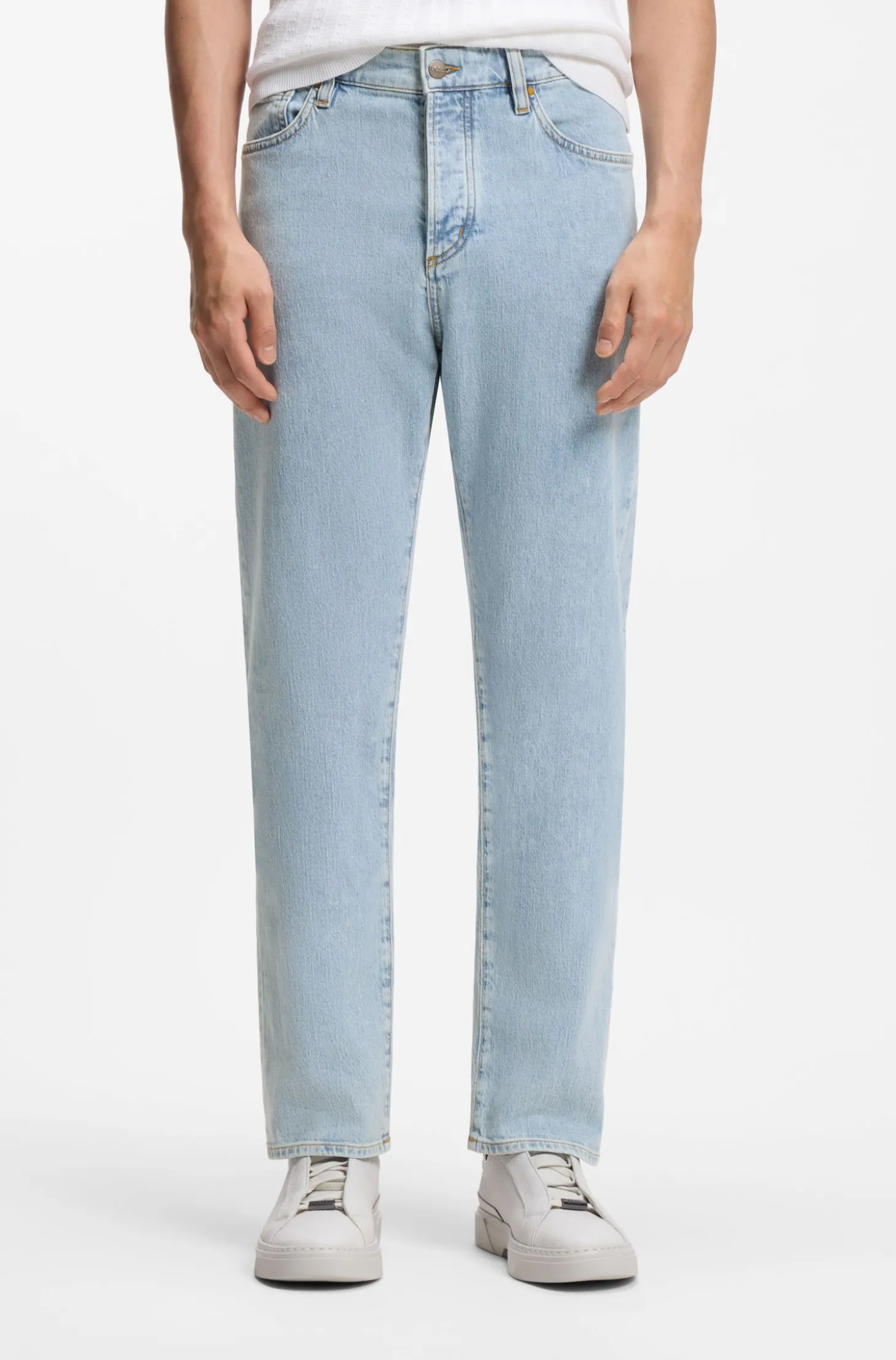 Bright-blue jeans in comfort-stretch denim