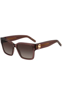 Brown-acetate sunglasses with Double B monogram