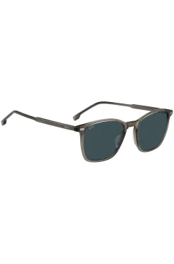 Brown-grey sunglasses with stripe detail