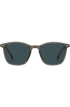 Brown-grey sunglasses with stripe detail