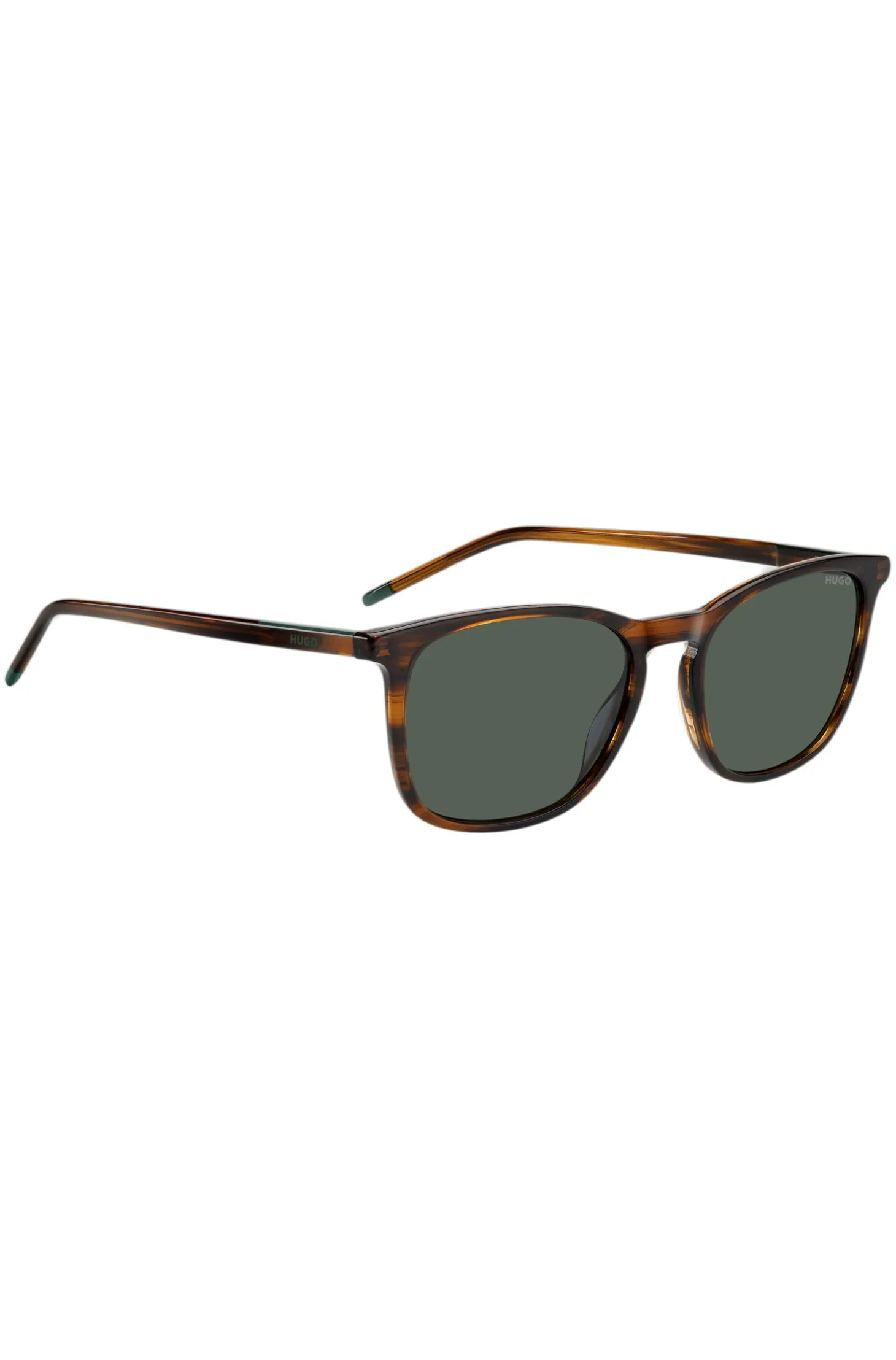 Brown-horn sunglasses with logo details