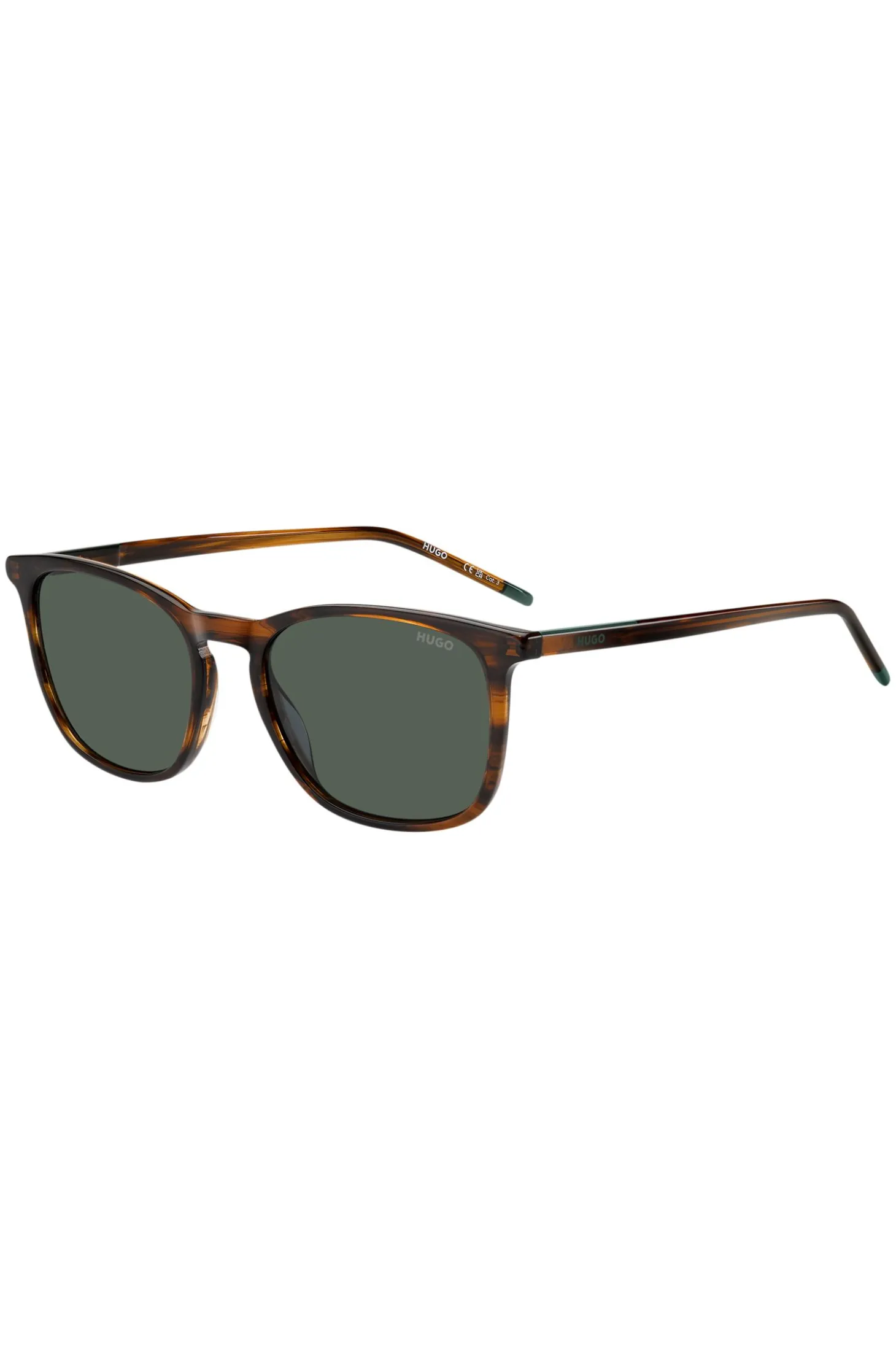 Brown-horn sunglasses with logo details