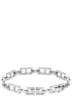 Brushed and polished chain cuff