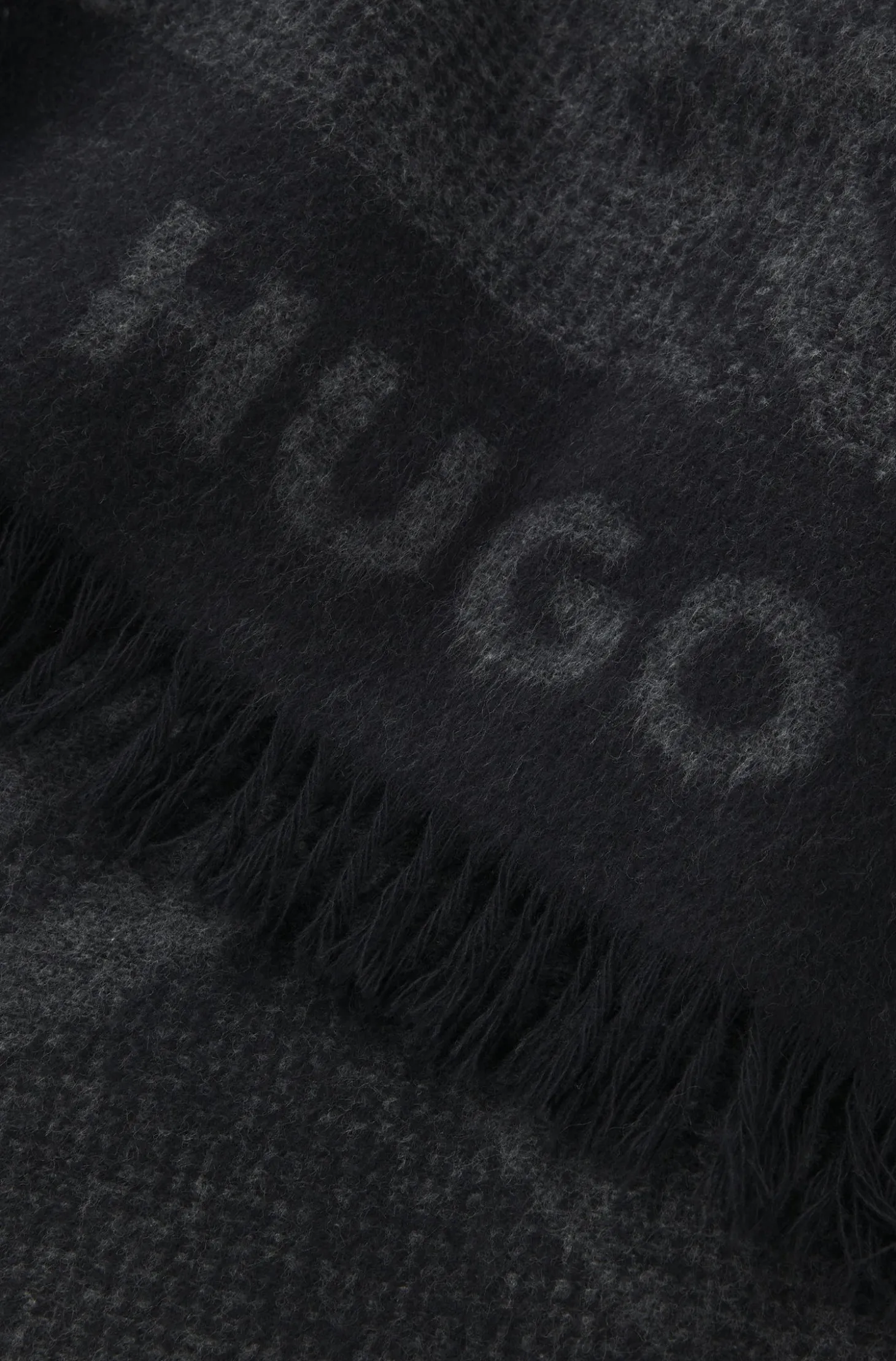 Brushed-cotton scarf with jacquard pattern