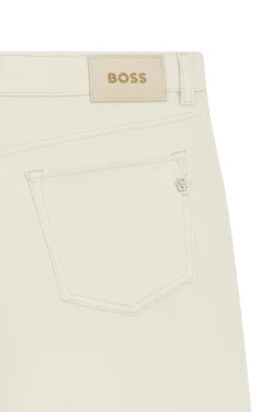 Brushed-finish jeans in Italian stretch denim