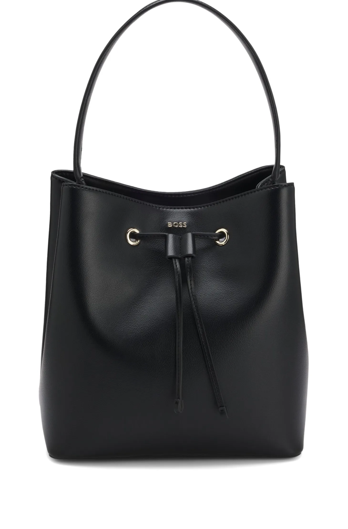 Bucket bag in faux leather
