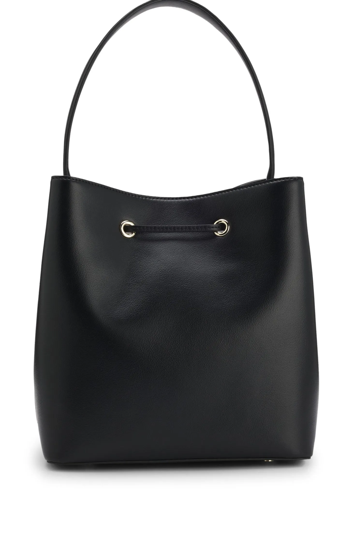 Bucket bag in faux leather