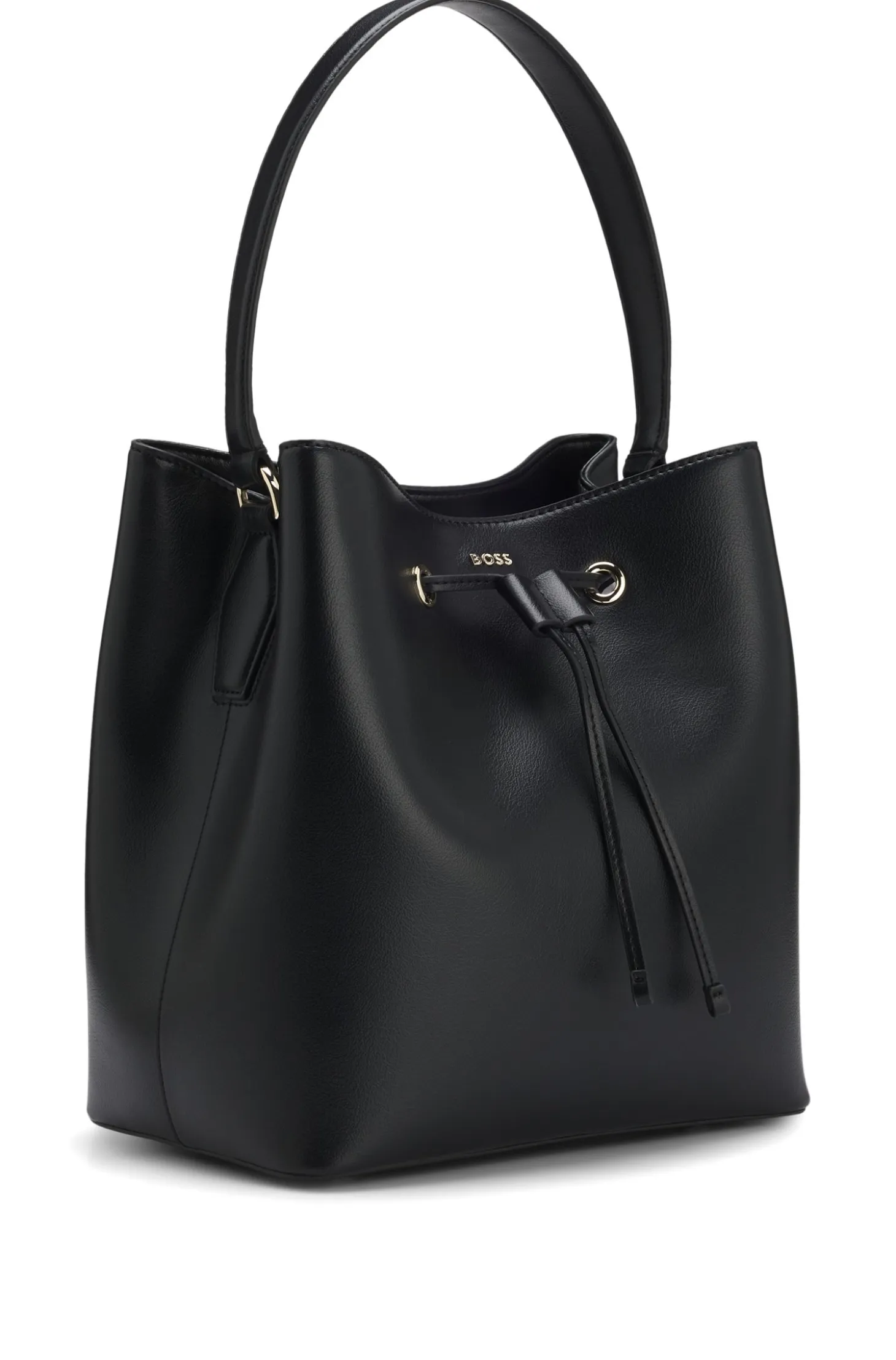 Bucket bag in faux leather
