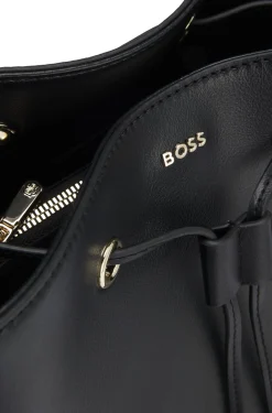 Bucket bag in faux leather