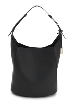 Bucket bag in leather with Double-B-monogram plaque