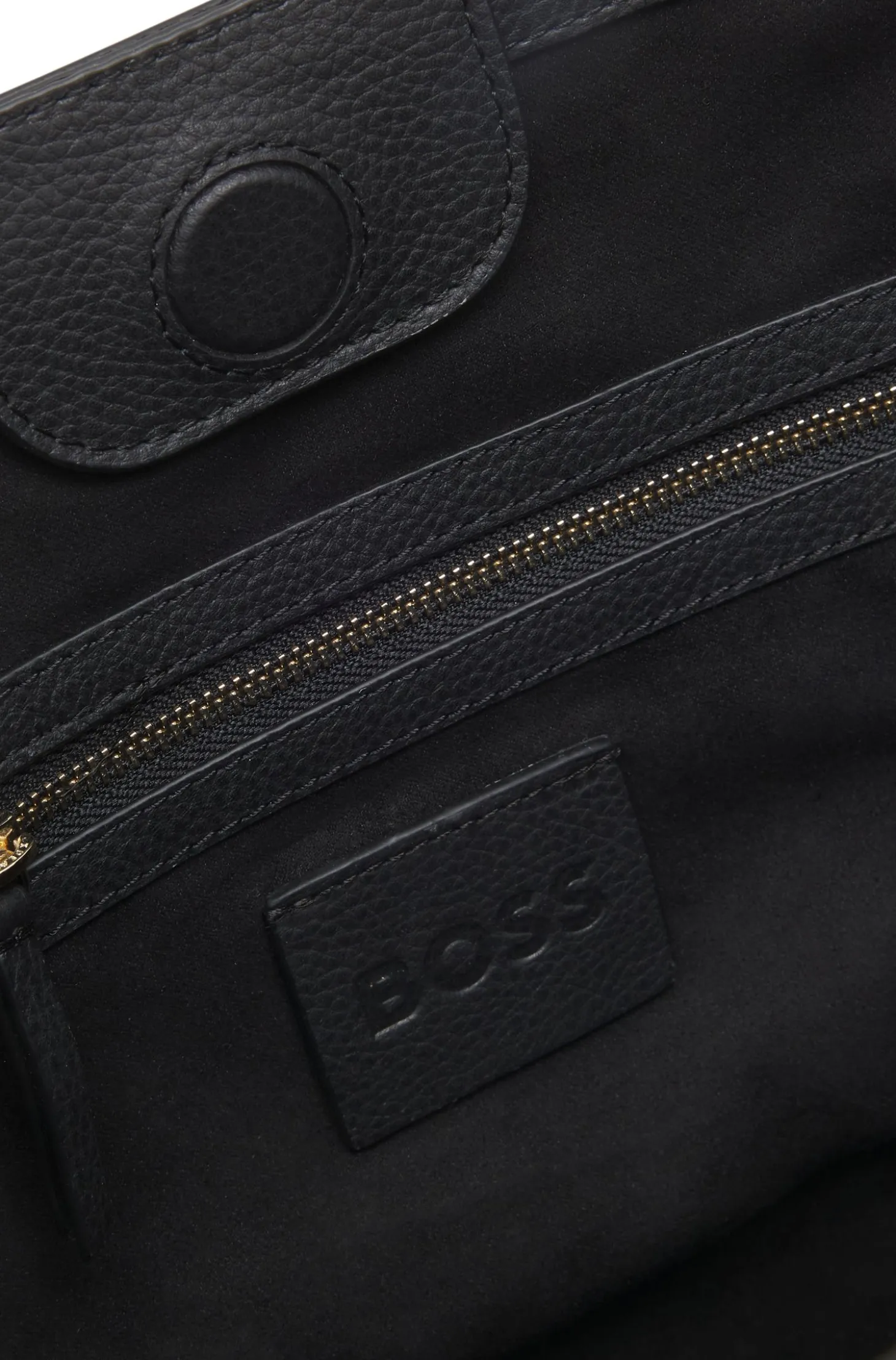 Bucket bag in leather with Double-B-monogram plaque