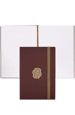 Burgundy A5 notebook with Double B monogram