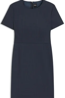 Business dress in melange virgin wool