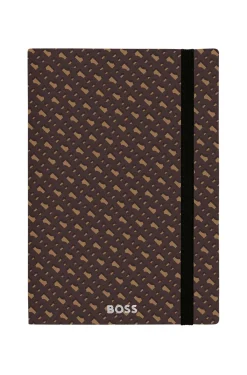Camel A5 notebook with monogram pattern