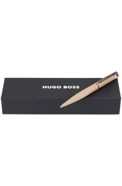 Camel ballpoint pen with signature-stripe detail