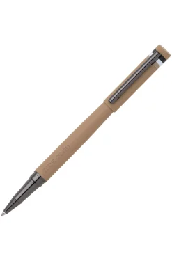 Camel logo-detail rollerball pen with signature-stripe cap