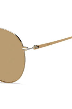 Camel sunglasses in lightweight steel